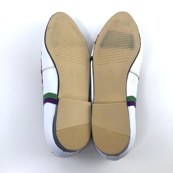 Vintage 80s Carysma Club Fun White Summer Flats - Picture 7 of 8